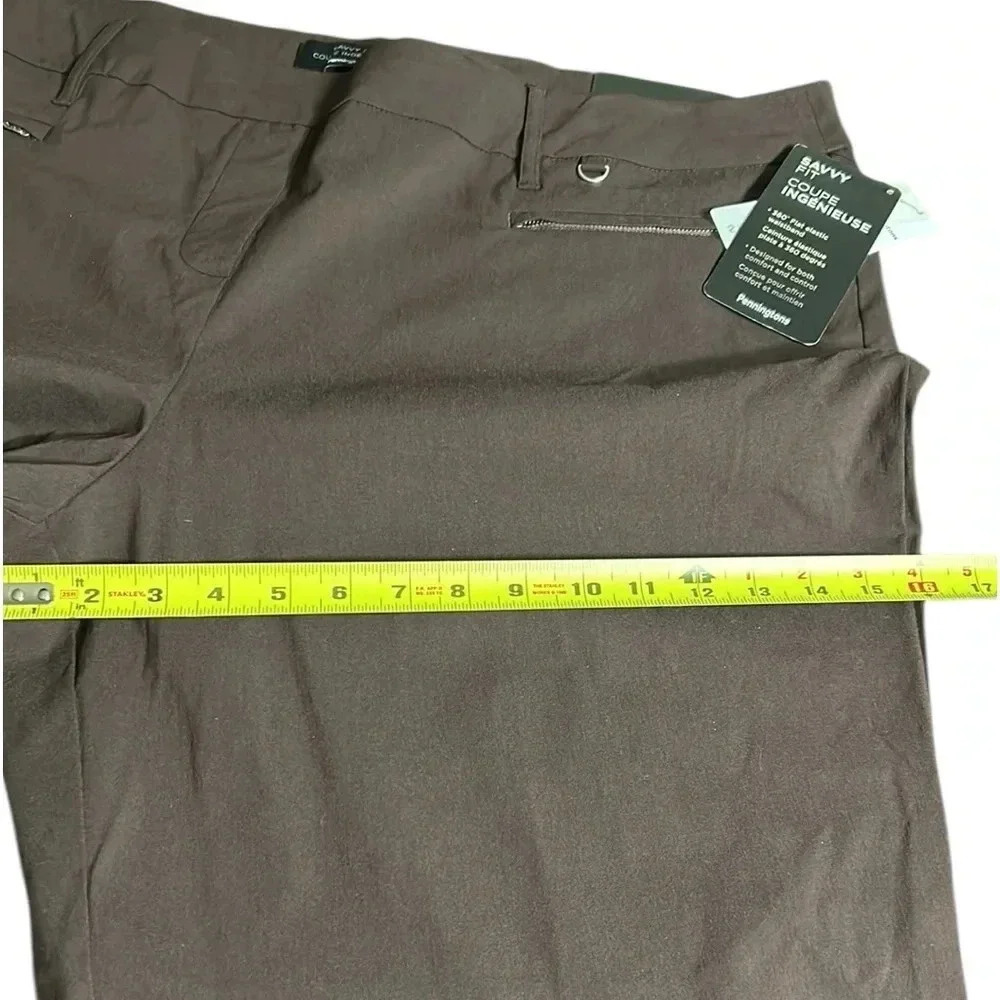 Pennington pants ,women size 26.  NWT, brown,savvy fit,straight leg,pull on - Picture 15 of 16